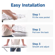 Whitmor Ironing Board Cover and Pad 15 x 54 in, Thick Padding | 6mm Thick Fiber Pad, Scorch Resistant, Elastic Edge, Fits Standard Size Boards, Secure Snug Fit, Medallion Gray