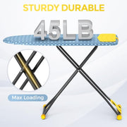 APEXCHASER Foldable 7-Level Heigh Adjustable Ironing Board with Iron Rest | 13 x 43 in, alloy structure, height adjustable, safety lock, foldable easy storage for Laundry Rooms, Bedrooms