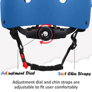 Kids Bike Helmet, Adjustable and Multi-Sport, from Toddler to Youth, 3 Sizes
