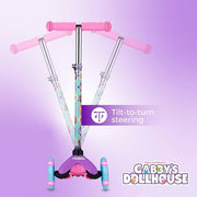 Kick Scooter for Kids, 3 Wheel Self Balancing, Light Up LED Wheels | Lean-to-Steer Control, Wide Anti-Slip Deck, Rear Foot Brake, Light-Up Wheels, 75 lb Capacity, Skill Building