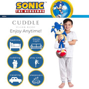 Sonic The Hedgehog Anime Kids Bedding Super Soft Plush Cuddle Pillow Buddy, 22" Tall, (Officially Licensed Product) by Franco