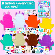 EZCRA Unicorn Hand Puppet Making Kit - 8 DIY Projects | No Glue, No Mess. Make Your Own Puppet Kit for Girls and Boys ages 5-10. DIY Puppet Crafts with Stickers. Birthday Gift.