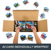 Hot Wheels Toy Cars & Trucks, 50-Pack of 1:64 Scale Vehicles, Individually Packaged (Styles May Vary) (Amazon Exclusive)