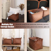 BROWNLILY Handwoven Wicker Storage Baskets, Pack of 4, Brown