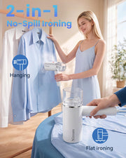 Nirrom Steamer for Clothes, Portable Handheld Garment Steamer & Iron 2 in 1 | Clothes Steamer Handheld 1000W Fast 30s Heat-up, Foldable Clothing Steamer for Travel, office, 120V Only, Anti-Spill, 180ML
