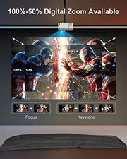 FUDONI Projector with WiFi & Bluetooth, Native 1080P Home Theater Projector