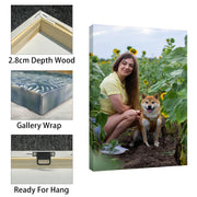 Custom Canvas Prints with Your Photos Framed Canvas Customized Wall Art Personalized Canvas Pictures for Pet/Family Gifts for Mom/Men/Women 8 x 10