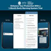 Arlo Pro Wireless Security Camera 2K HDR (6th Gen) - 4-Cam | 2K HDR video; Wireless outdoor; Rechargeable removeable battery; AI detection; Emergency Response; 1-mo Secure plan incl.