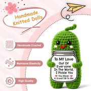 Gifts for Him Her Girlfriend Boyfriend Women Men Handmade Crochet Pickle | Anniversary Birthday Gifts for Women Men to My Love Wedding Romantic Gift for Wife Husband Couples I Love You Gifts