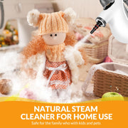 Handheld Steam Cleaner, Pressurized Hot Steam with 12 Accessories for Home