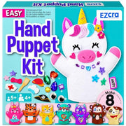 EZCRA Unicorn Hand Puppet Making Kit - 8 DIY Projects | No Glue, No Mess. Make Your Own Puppet Kit for Girls and Boys ages 5-10. DIY Puppet Crafts with Stickers. Birthday Gift.