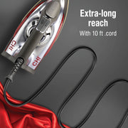 CHI Steam Professional Iron for Clothes with Vertical Steam Burst | Titanium Ceramic Soleplate, 300+ Steam Holes, 1700 Watts, 3-Way Auto Shutoff, XL 10' Cord