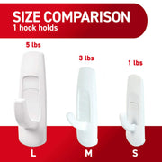 Command Large Utility Hooks, 7-Hooks, 12-Strips, Organize Damage-Free | Damage-Free Hanging Wall Hooks with Adhesive Strips, No Tools Adhesive Hooks for Hanging Decor, Holds up to 5 lb