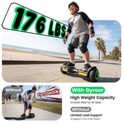Gyroor Hoverboard G13 All-Terrain Off-Road Bluetooth LED Lights for Kids | UL 2272 Certified, 6.5" All-Terrain Tires, Dual 250W Motors hoverboard for Kids Ages 6-12 & Adults, Birthday & Holiday Gift