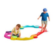 B. toys Balance Beam Set, Musical Wavy Beams & Sensory Stones | Balance & Groove Set with 8 wavy beams, 5 sensory stones, and 1 musical stepping stone for indoor or outdoor play, 3+ Years