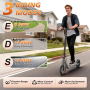 VOLPAM Electric Scooter, 350W/500W Motor, 21/28/40 Miles Long Range | 19 MPH Max Speed, 8.5"/10'' Solid Tire, Lightweight EScooter with Dual Brakes & Lights, APP