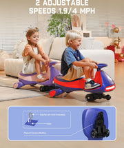 FanttikRide N7 Pro Electric Wiggle Car, Flashing Wheels, for Ages 3+, Blue | Max 4 Mph, Anti-Rollover, Kids Car with Bluetooth, Ride on Car with 150 Lbs, Easy Assembly, Indoor / Outdoor, CyberWiggle