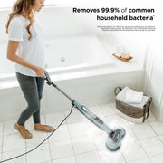 Shark Steam & Scrub Steam Mop, All-in-One Hard Floor Cleaner, Grey, S8001 | LED Headlights, 4 Dirt Grip Soft Scrub Pads Included, XL Water Tank, Swivel Steering