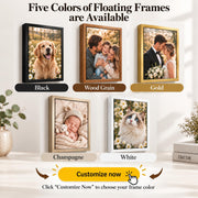 Custom Canvas Prints with Your Photo, Personalized Picture Wall Art 8x10in | Ship Next Day, Custom Photo Gifts for Mom Dad Pet Couple Family Wedding Anniversary, Floating Frame Available, Ready to Hang
