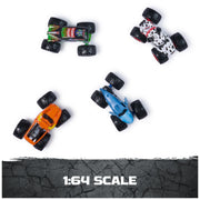 Monster Jam All Stars Monster Trucks, 1:64 Scale Die-Cast Vehicles 4-Pack