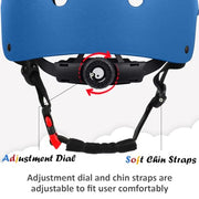 Kids Bike Helmet, Adjustable and Multi-Sport, from Toddler to Youth, 3 Sizes