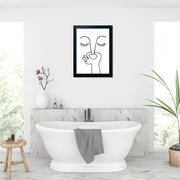 Black and White Bathroom Wall Decor Bad Smell Humorous Wall Art Funny Guest Toilet Picture Print Painting Modern Minimalistic Bathroom Sign