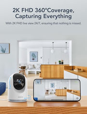 GNCC 5G Cameras for Home Security Indoor, Pet/Dog/Baby w Phone App, 4Pcs | Dual-Band Wi-Fi, 360 PTZ Auto-Tracking Pet/Dog/Cat/Puppy/Nanny, Motion Alert, SD Card or Paid Cloud