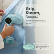 Rowenta AeroSteam Twist Handheld Clothes Steamer with Fabric-Grip | Vacuum Steamer Suction and powerful steam for iron-like results in one stroke