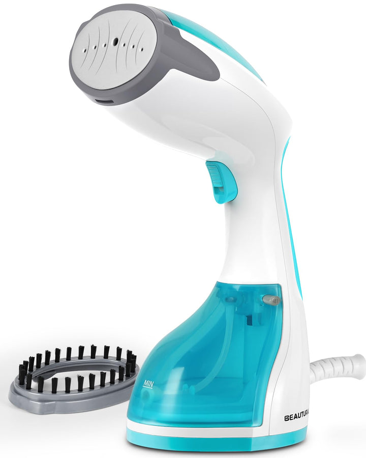 BEAUTURAL Steamer for Clothes, Handheld Garment Fabric Wrinkle Remover | 30-Second Fast Heat-up, Ceramic Heating Plate, Auto Shutoff, Large Detachable Water Tank, Portable Design, 1200 Watts