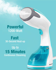 BEAUTURAL Steamer for Clothes, Handheld Garment Fabric Wrinkle Remover | 30-Second Fast Heat-up, Ceramic Heating Plate, Auto Shutoff, Large Detachable Water Tank, Portable Design, 1200 Watts