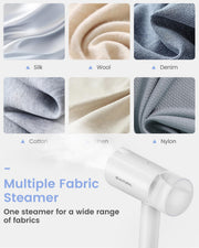 BEAUTURAL Travel Steamer for Clothes, Portable & Handheld, 120V Only, White | 1000W (Not for 220V Europe), Foldable Garment Wrinkle Remover, Fast 30s Heat-up