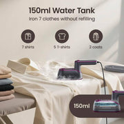 Jack ＆ Rose Travel Steamer Iron for Clothes,1200w Iron Steamer,Portable Handheld Travel Size Steamer iron,8S Fast Heat-Up，Large Ceramic Heat Panel