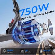 WAWSCOTE Electric Scooter - Electric Scooter Adults and Teens | 1200W/1000W/500W Motor, 28/21 Miles Max Range, APP Control, Double Braking Systems, 10"/8.5" Tire, Foldable E-Scooter