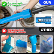 Holikme Dryer Vent Cleaner Kit 2Pack - Lint Vacuum Attachment & Brush | Blue Dryer Vent Vacuum Hose Attachment & Brush Reach Deep Traps - Remove Hidden Lint, Speed Drying & Reduce Fire Risk