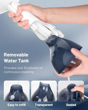 BEAUTURAL Steamer for Clothes, Handheld Garment Wrinkle Remover, White | Aluminum Heating Plate, Fast Heat-up, Portable Design, Large Detachable Water Tank, 1200 Watts (Only for 120V)