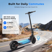 WAWSCOTE Electric Scooter - Electric Scooter Adults and Teens | 1200W/1000W/500W Motor, 28/21 Miles Max Range, APP Control, Double Braking Systems, 10"/8.5" Tire, Foldable E-Scooter