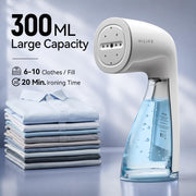 HiLIFE Upgraded Steamer for Clothes, Handheld & Portable, 1100W Powerful Steam, 300ml Big Capacity & No Leak Design, 120V (A-Ivory)