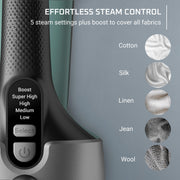 Rowenta Pure Force 2in1 Steamer & Iron: Powerful 1875 Watts, Vertical Steaming & Horizontal Ironing, Auto-off, XL Tank Capacity (7.1 Oz), Green Clothes Steamer DR8822