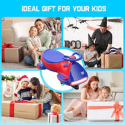 FanttikRide N7 Pro Electric Wiggle Car, Flashing Wheels, for Ages 3+, Blue | Max 4 Mph, Anti-Rollover, Kids Car with Bluetooth, Ride on Car with 150 Lbs, Easy Assembly, Indoor / Outdoor, CyberWiggle