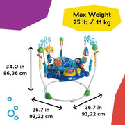 Baby Einstein Neptune's Ocean Discovery Activity Baby Jumper Activity Center, Ages 6 Months +, Max Weight 25 lbs., Unisex