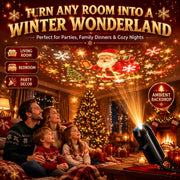 2027 New Plug and Play Hd Christmas Projector Indoor, 360°Adjustable Christmas Scene Projector Indoor, Holiday Projector for Bedroom, Gaming Room (10 Projection Films)