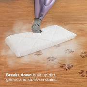 Shark Steam Pocket Mop with 2 Washable Double-sided Pads, Purple, S3501 | Lightweight, 2 Machine Washable Double-Sided Microfiber Pads, Swivel Steering, Steam Sanitization on Sealed Hard Floors