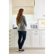 Rubbermaid Laundry Basket XL Hip-Hugger Basket 2.1-Bushel White Laundry Storage/Bathroom/Bedroom/Home Closet
