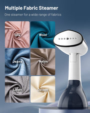 BEAUTURAL Steamer for Clothes, Handheld Garment Wrinkle Remover, White | Aluminum Heating Plate, Fast Heat-up, Portable Design, Large Detachable Water Tank, 1200 Watts (Only for 120V)