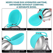 🐶🥣2-in-1 Portable Dog Water Bottle for Small Dogs - Leak-Proof & Compact