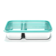 Divided Stainless Steel Rectangle Food Storage Container - Island Teal