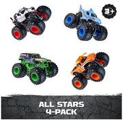 Monster Jam All Stars Monster Trucks, 1:64 Scale Die-Cast Vehicles 4-Pack