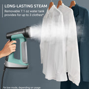 Rowenta Pure Force 2in1 Steamer & Iron: Powerful 1875 Watts, Vertical Steaming & Horizontal Ironing, Auto-off, XL Tank Capacity (7.1 Oz), Green Clothes Steamer DR8822