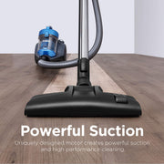 Eureka Whirlwind Bagless Canister Cleaner NEN110A Lightweight Corded Vacuum for Carpets and Hard Floors, Blue
