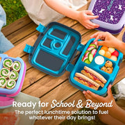 Bentgo Kids Prints Leak-Proof 5-Compartment Bento-Style Kids Lunch Box | Ideal Portion Sizes for Ages 3-7, Durable, Drop-Proof, Dishwasher Safe, PFAS & BPA-Free Materials (Dinosaur)